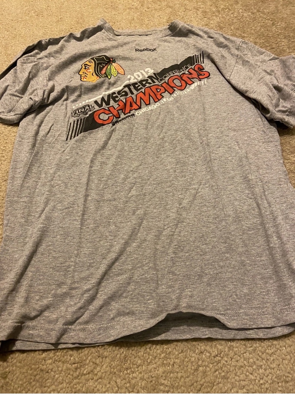 reebok size large 2013 western conference champions chicago blackhawks